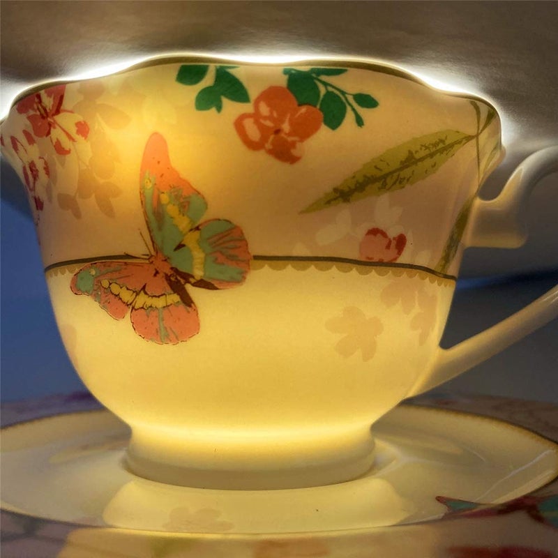 Krysclove Vintage Ceramic Teacup, Elegant Coffee Cup with Spoon and Saucer Set, Royal Bone China Tea Cups (Pink) - Image 4
